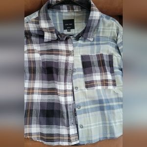 Love Tree cropped flannel